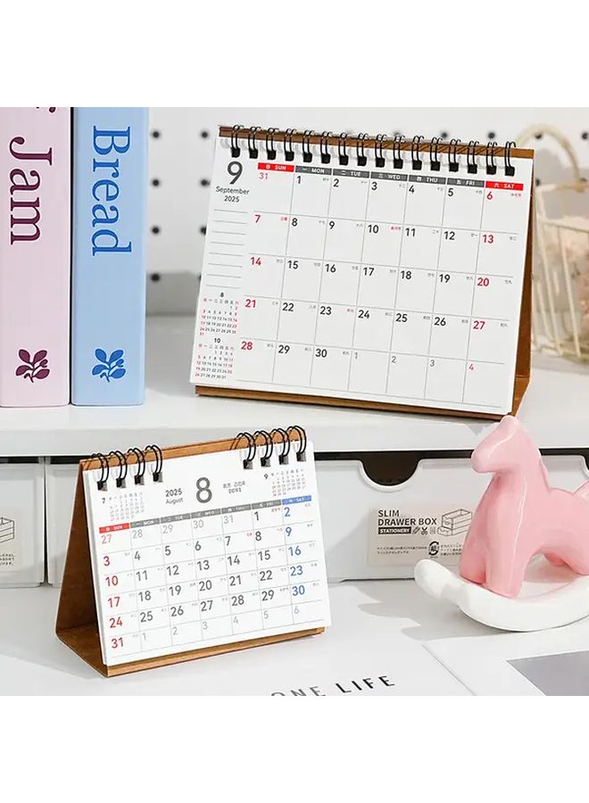 2026 Double Coil Flip Desk Calendar White 5 83 Inch Office Planner Memo Pad - Image 2